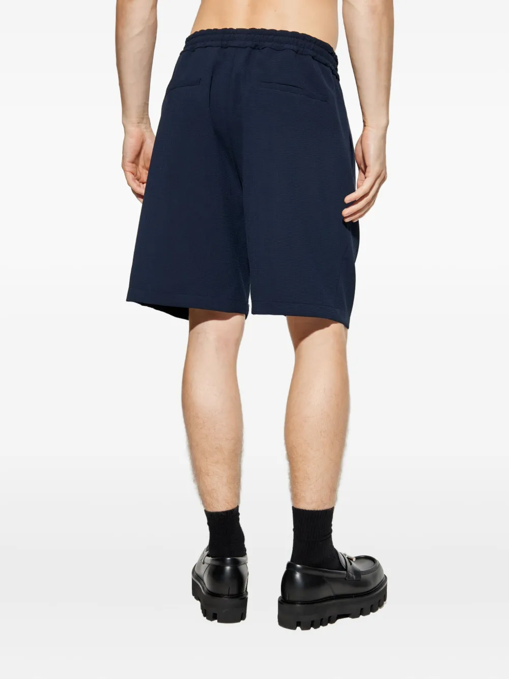 Emporio Armani elasticated-waistband shorts Blauw