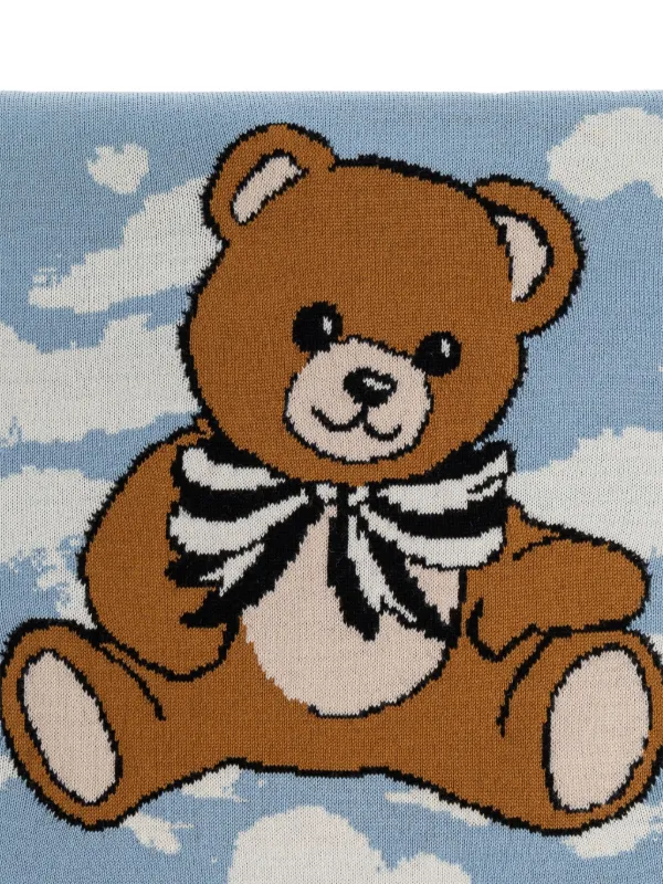 【MOSCHINO】テディベア スカーフ Moschino テディベア スカーフ | ブルー | FARFETCH JP