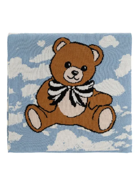 Moschino teddy bear cloud-intarsia scarf