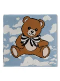 Moschino teddy bear cloud-intarsia scarf - Blue