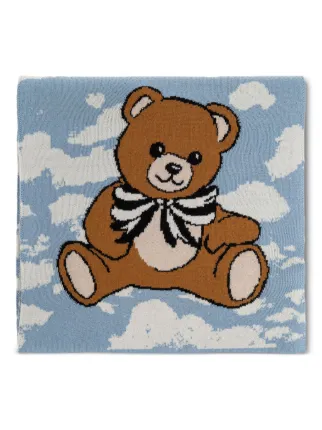 Moschino テディベア スカーフ | ブルー | FARFETCH JP