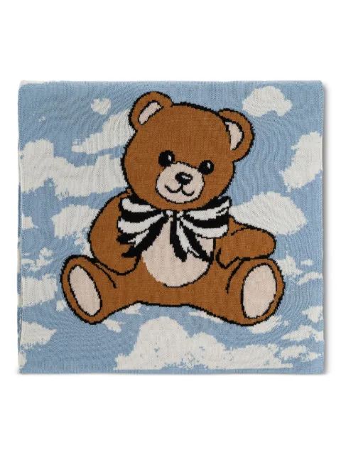 Moschino teddy bear cloud-intarsia scarf