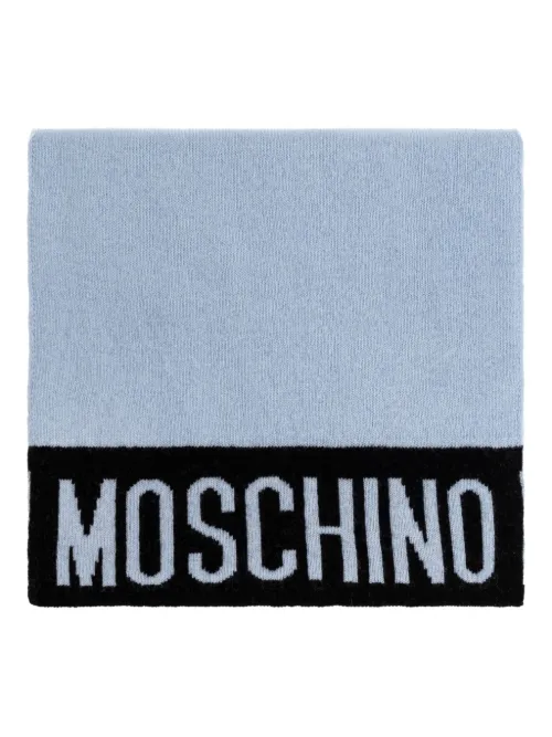 Écharpe en maille à détail de logo - Moschino - Modalova