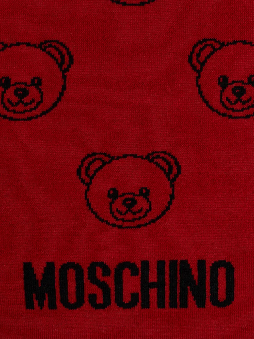 Moschino Sjaal met teddybeerprint 007 RED