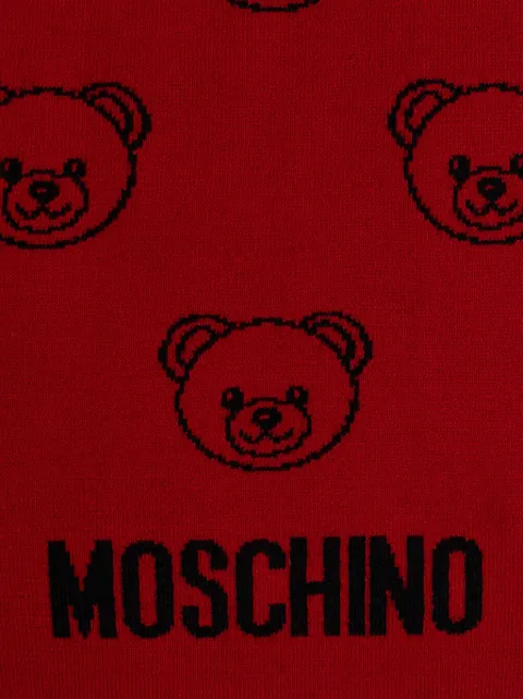 Moschino mascada de seda con estampado Teddy Bear