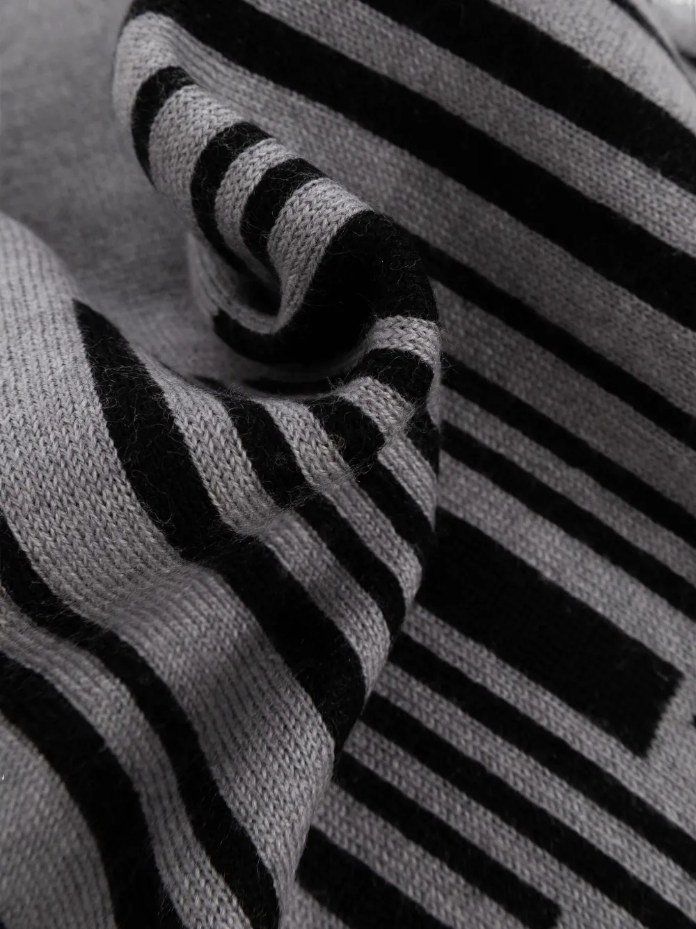 Moschino Wollen sjaal met barcode-logo Grijs