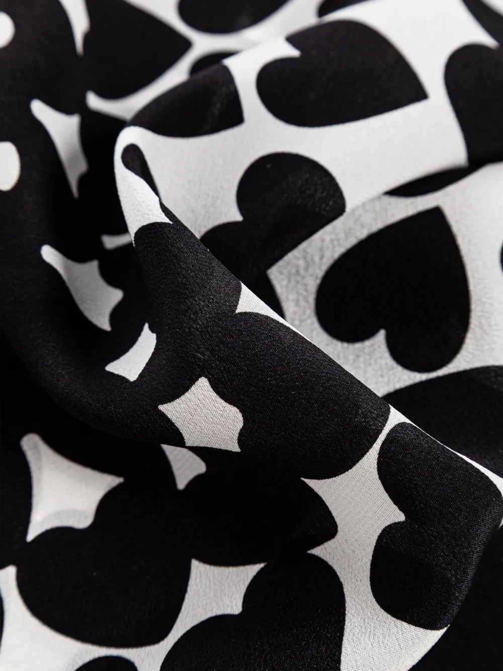 Moschino Zijden sjaal met hartprint Wit