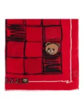 Moschino Teddy-print scarf - Red