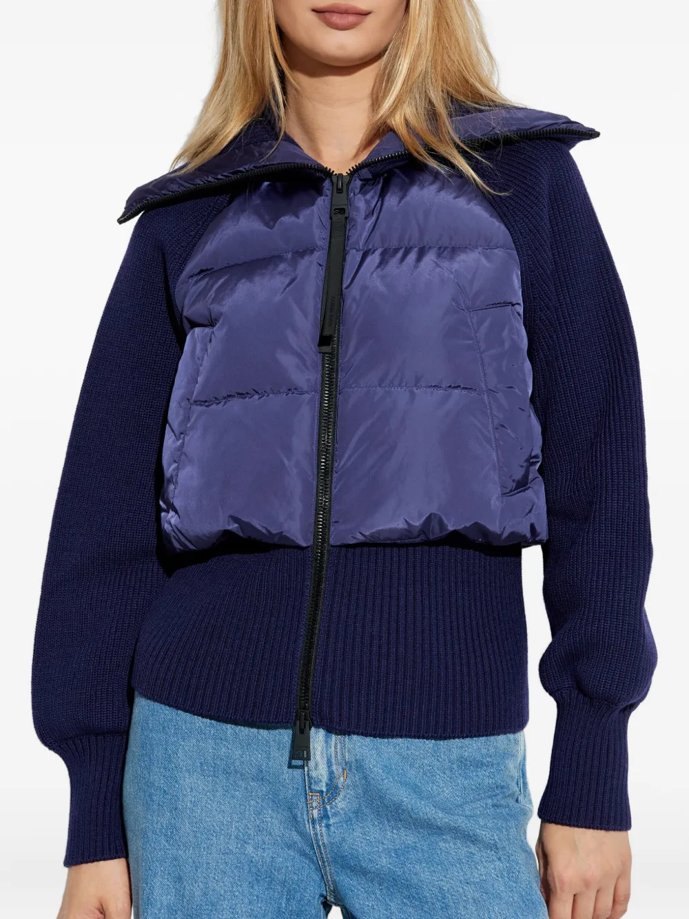 Canada Goose Astoria quilted wool-knit jacket Blauw