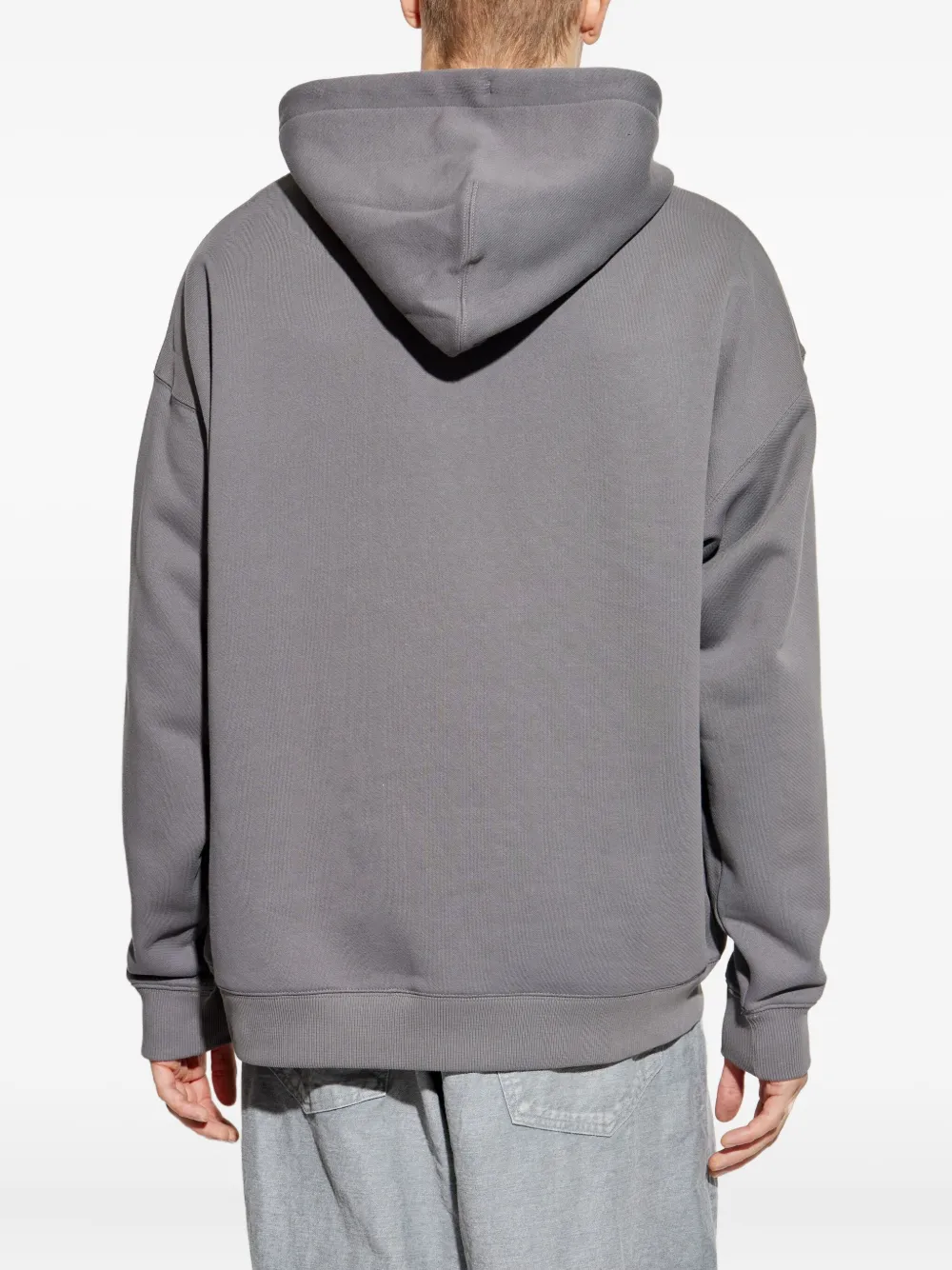 Y-3 logo-print hoodie Grijs