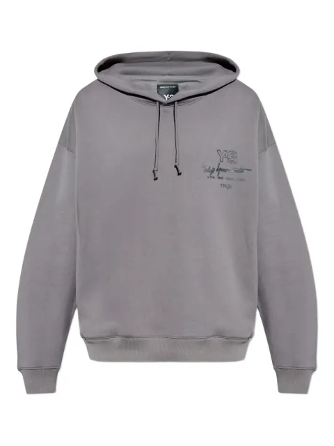 Y-3 logo-print hoodie