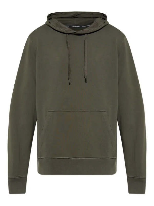 Canada Goose logo-patch kangaroo-pocket Hoodie Green