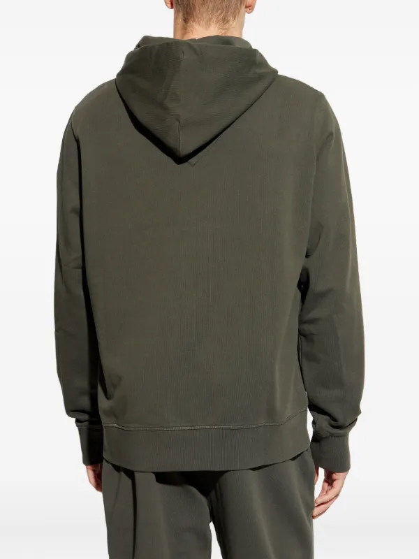 Canada Goose logo-patch kangaroo-pocket Hoodie Green FARFETCH JO