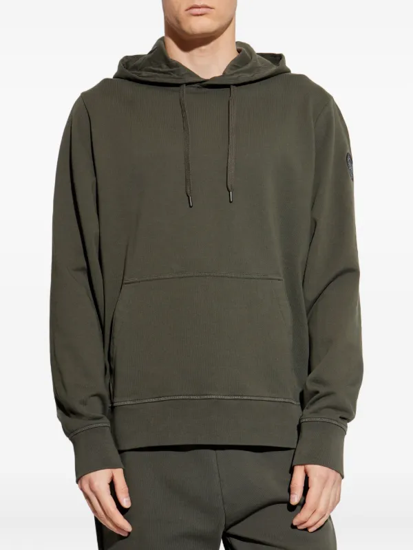 Canada Goose logo-patch kangaroo-pocket Hoodie Green FARFETCH ID