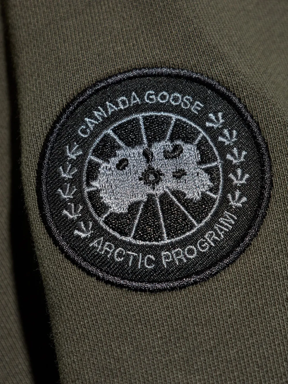 Canada Goose logo-patch kangaroo-pocket hoodie Groen