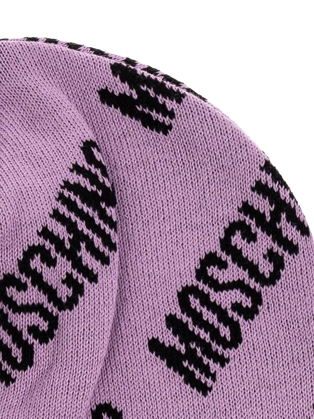 Moschino Logo-pattern Wool Beanie In Neutral