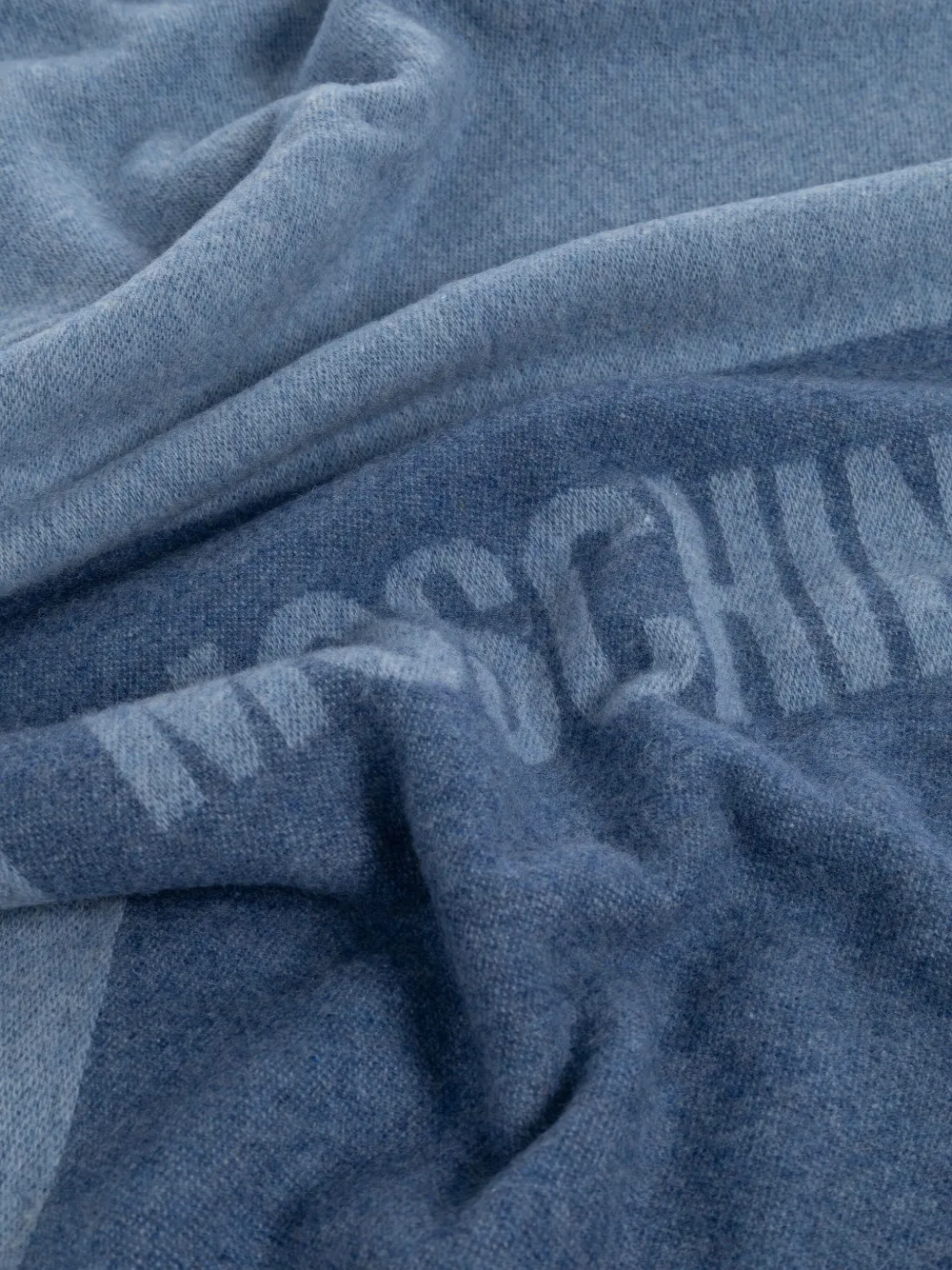 Moschino Sjaal met logodetail Blauw