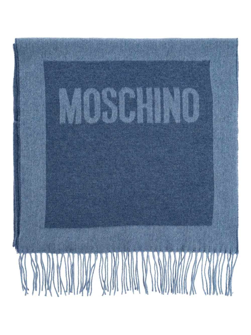 Moschino Sjaal met logodetail Blauw