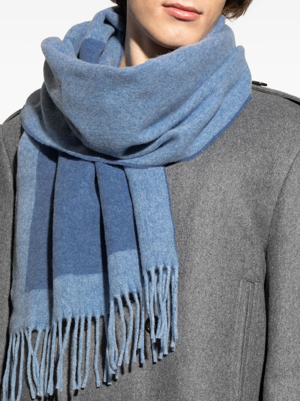Moschino Sjaal met logodetail Blauw
