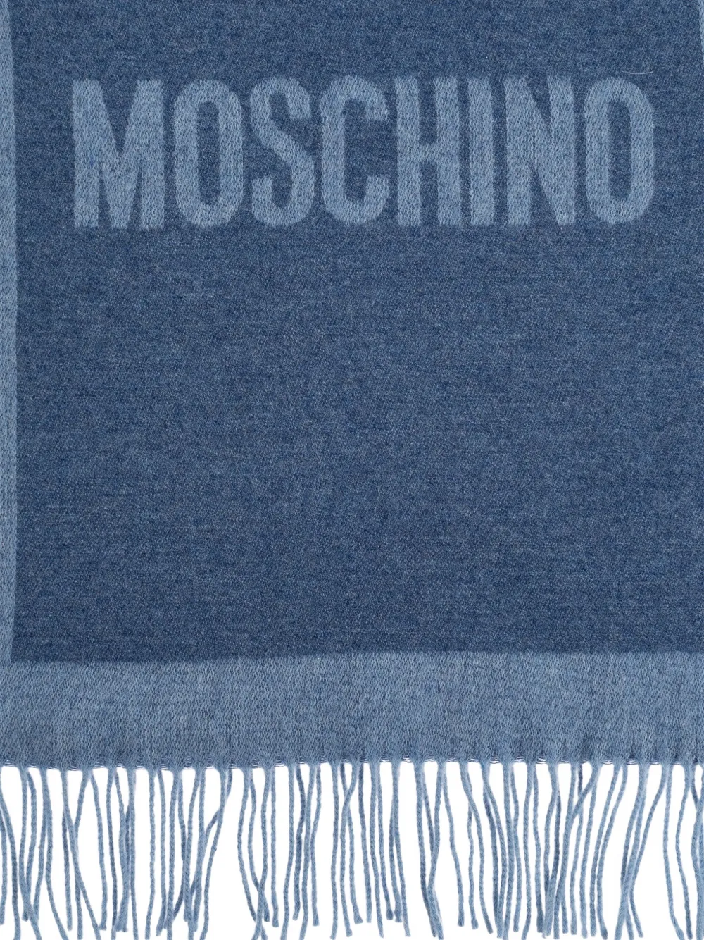 Moschino Sjaal met logodetail Blauw