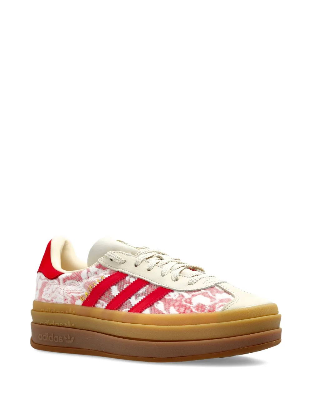 adidas floral-print platform sneakers Red