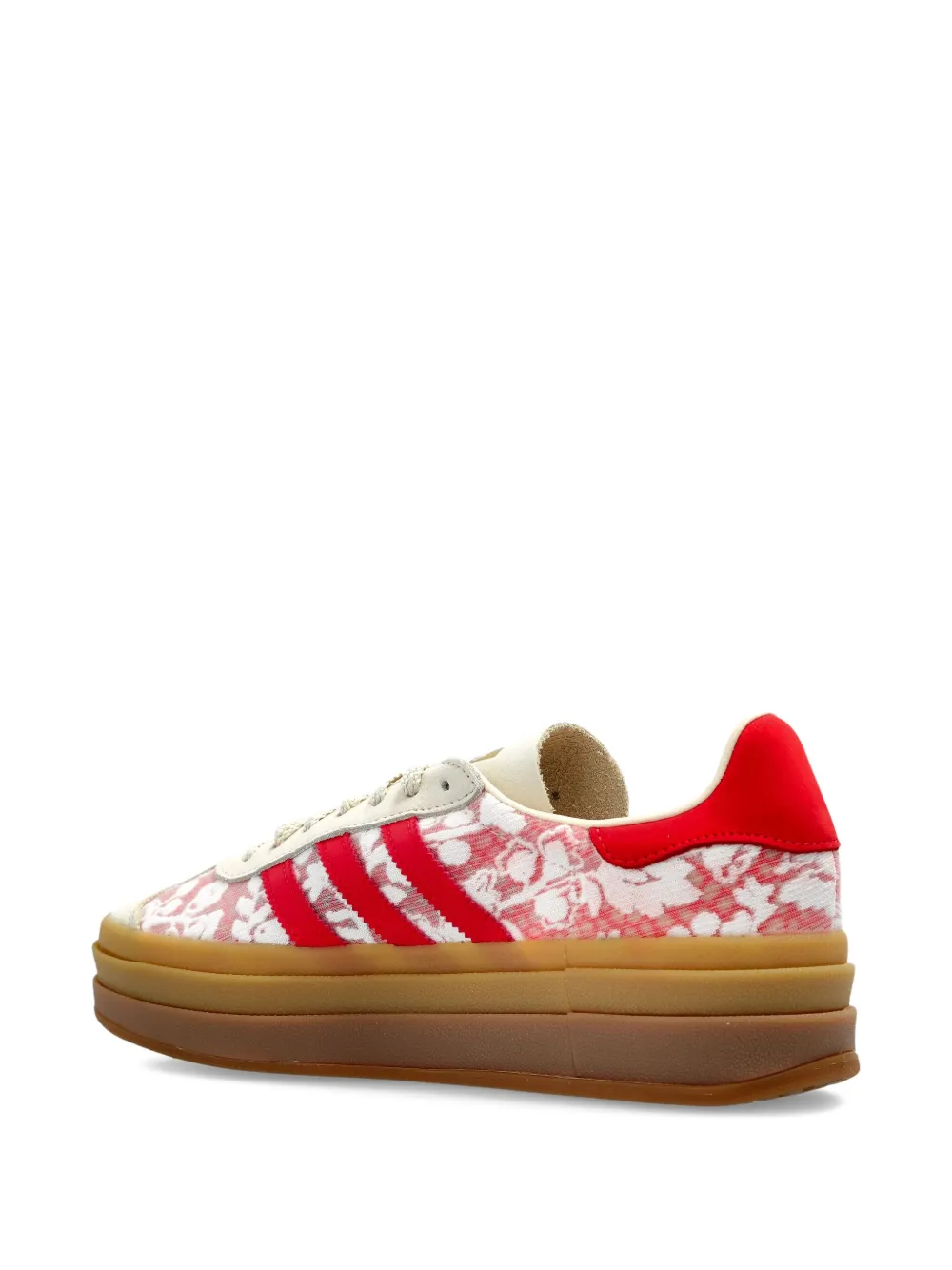 adidas floral-print platform sneakers Red