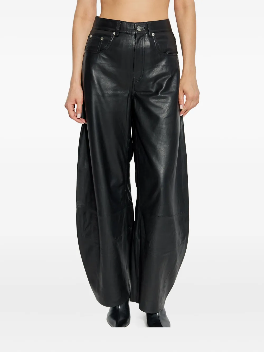 Gestuz leather trousers Zwart