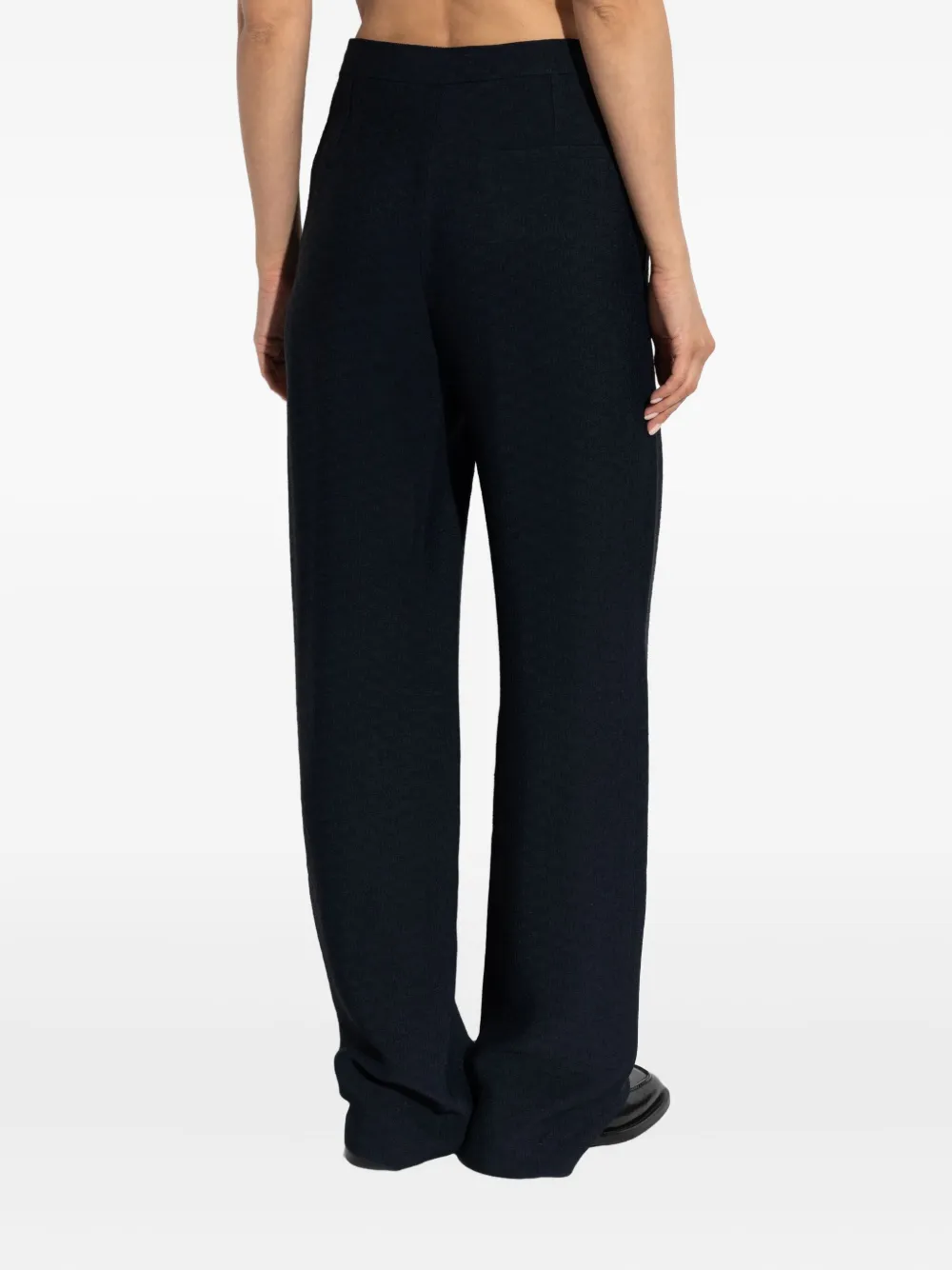 Emporio Armani textured trousers Blauw