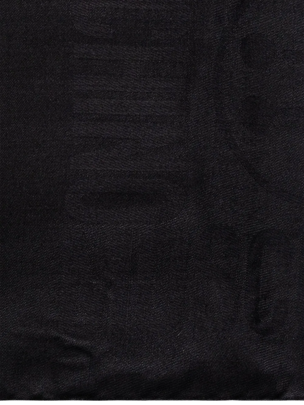 Moschino logo-jacquard fringed scarf Zwart