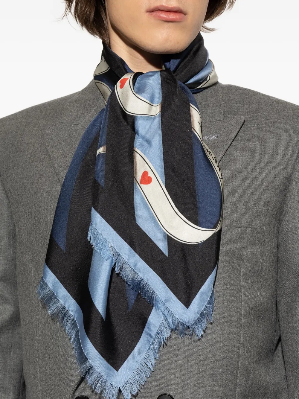 Moschino Zijden sjaal Blauw