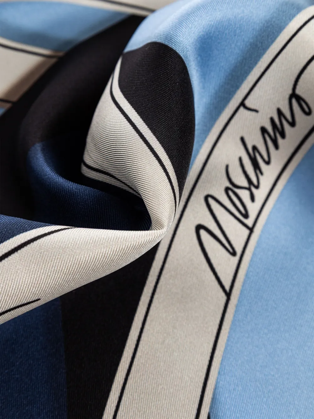 Moschino Zijden sjaal Blauw