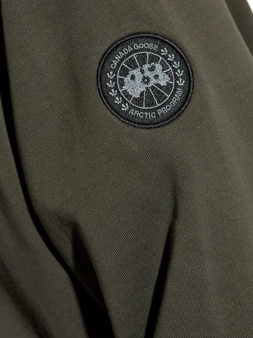 Canada Goose Huron logo-patch zip-up hoodie Groen