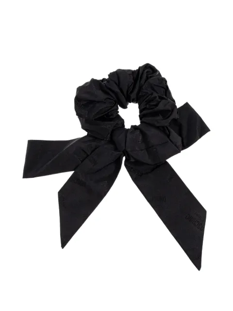 Moschino logo-jacquard bow hair scrunchie