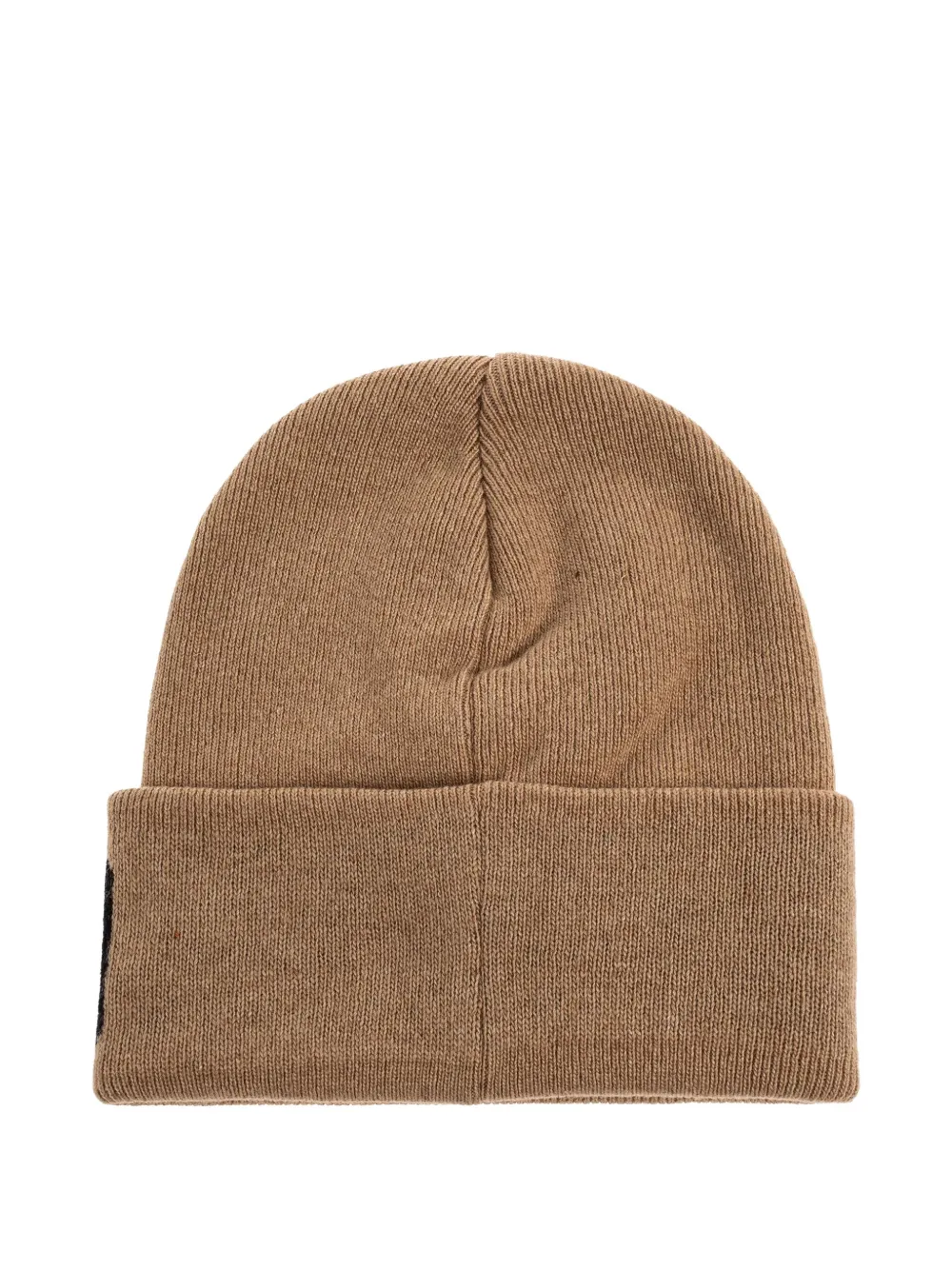 Moschino logo-detail wool beanie Bruin