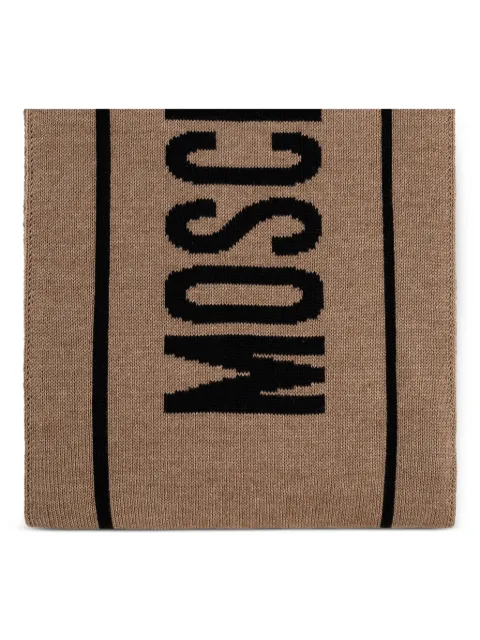 Moschino logo-intarsia scarf