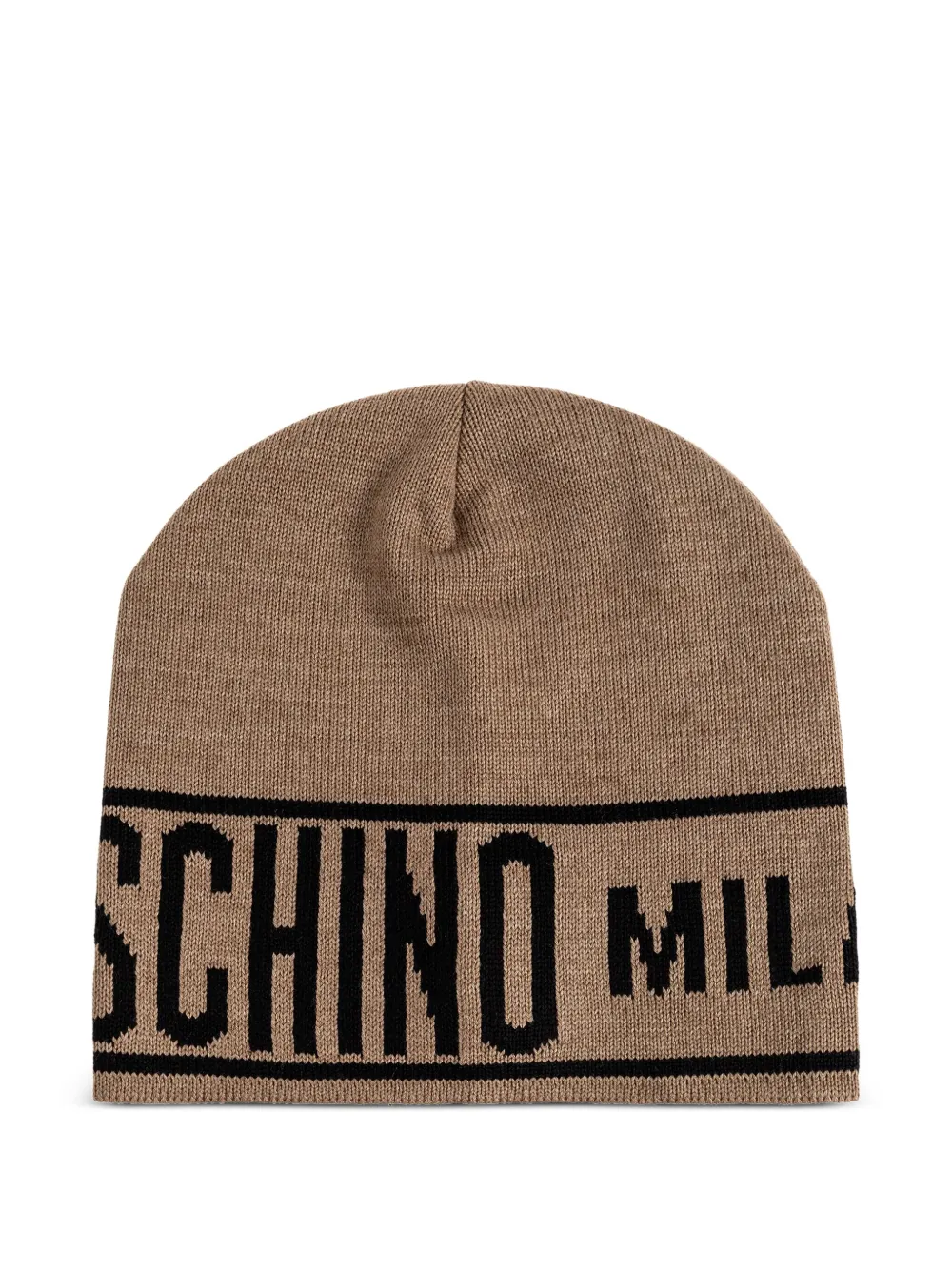 Moschino logo-band beanie Bruin