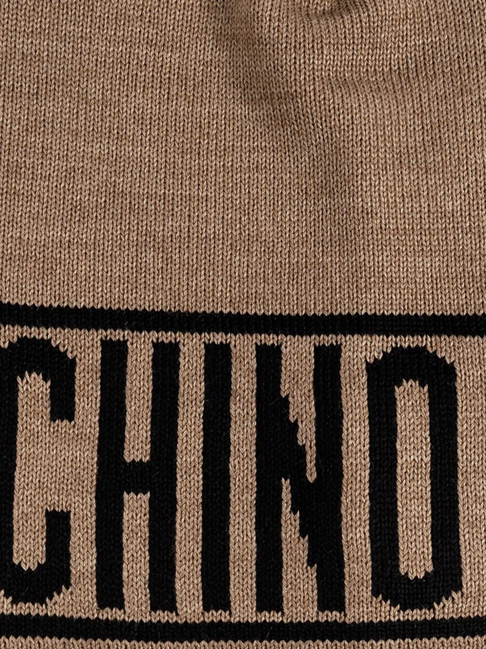 Moschino logo-band beanie Bruin