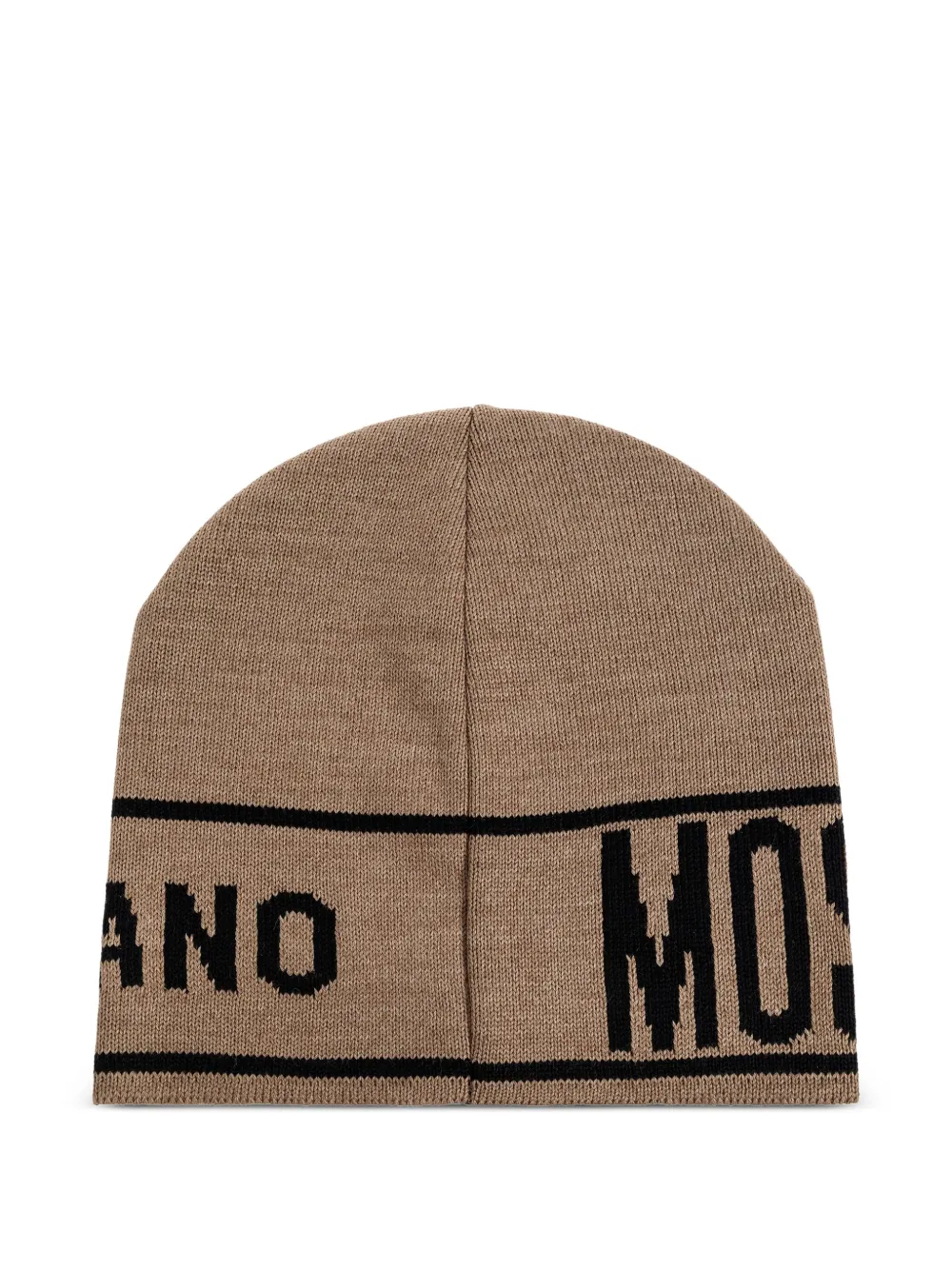 Moschino logo-band beanie Bruin