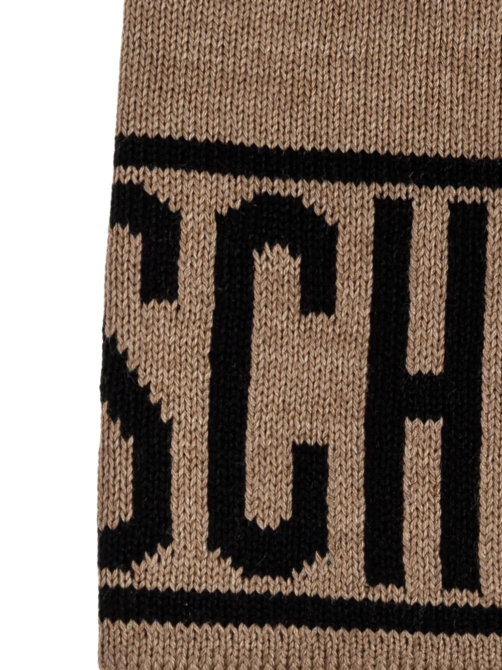 Moschino logo-band beanie Bruin