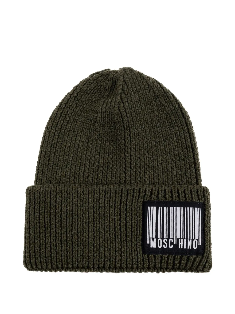 Moschino barcode-detail beanie Groen