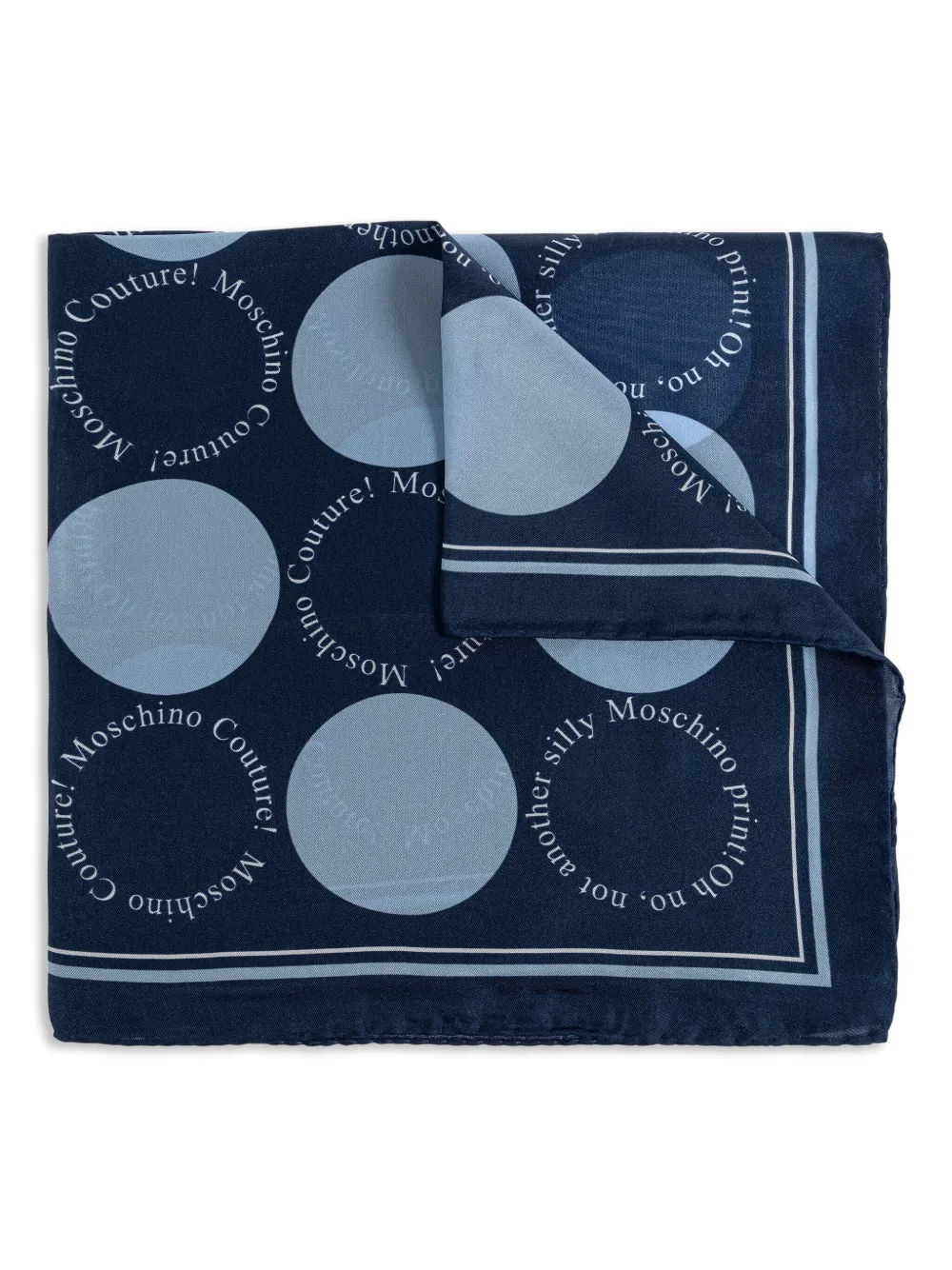 circle-print silk scarf