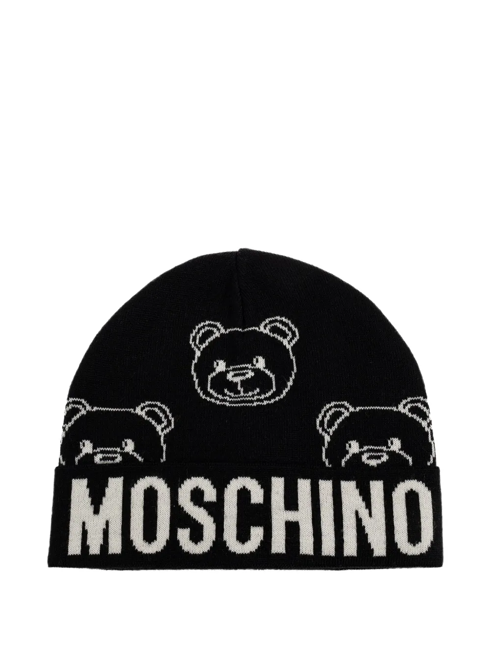 Moschino Muts met teddybeer-logo Zwart