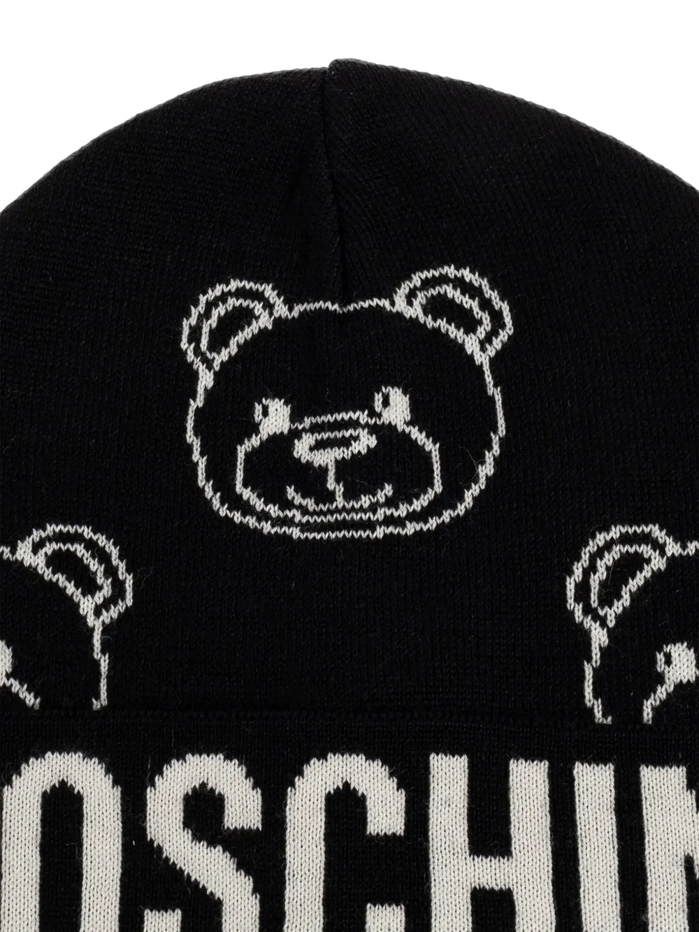 Moschino Muts met teddybeer-logo Zwart
