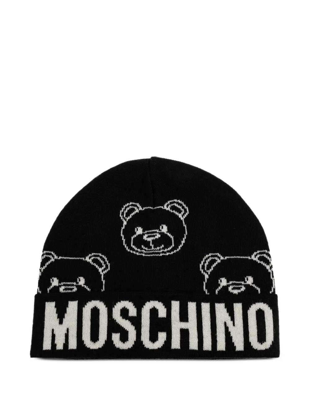 Moschino Muts met teddybeer-logo Zwart
