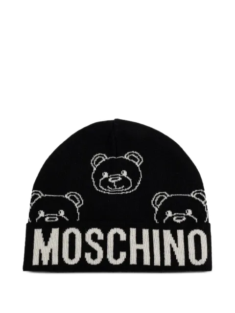 Moschino teddy-logo beanie