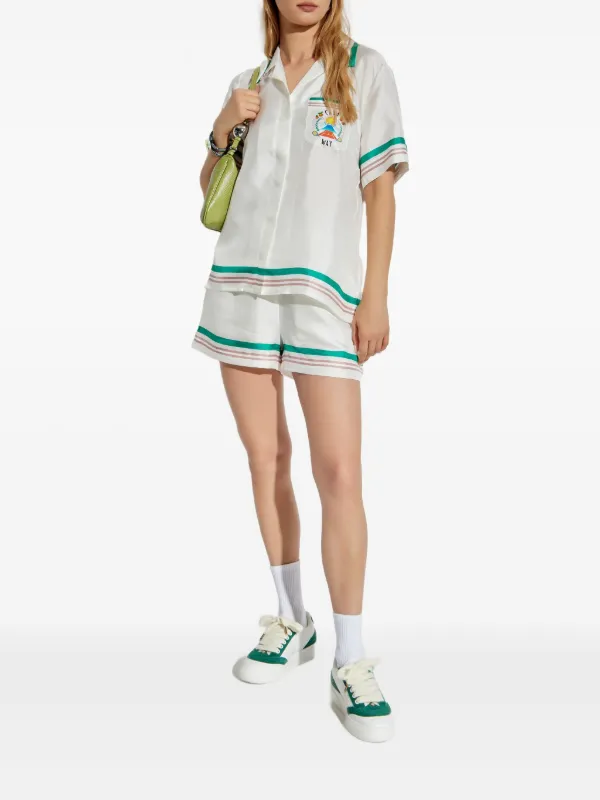 CASA BLANCA 半袖シャツ ホワイト BLANCA 半袖シャツ CASA ホワイト
