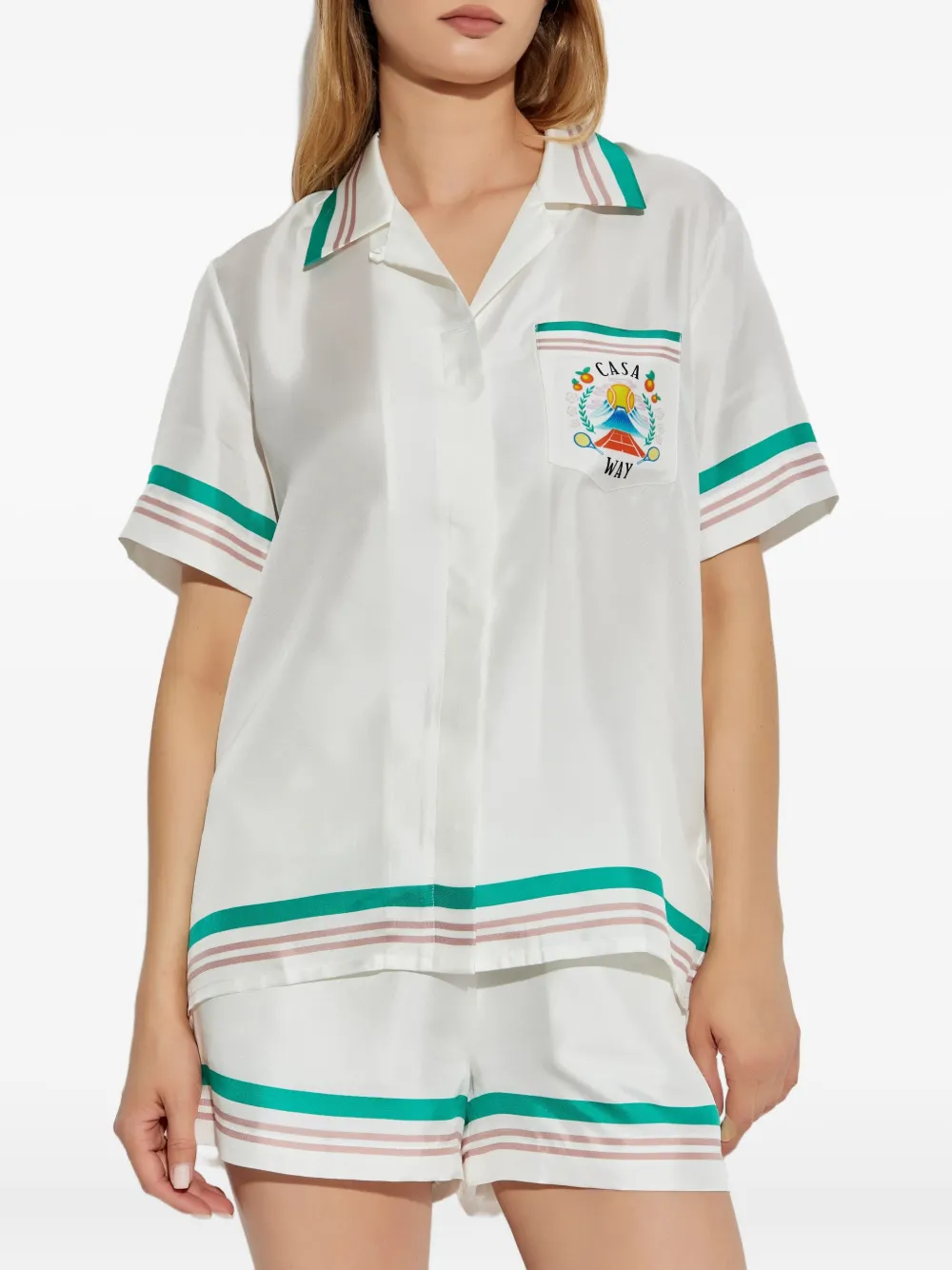 Casablanca Casa Way silk shirt Wit