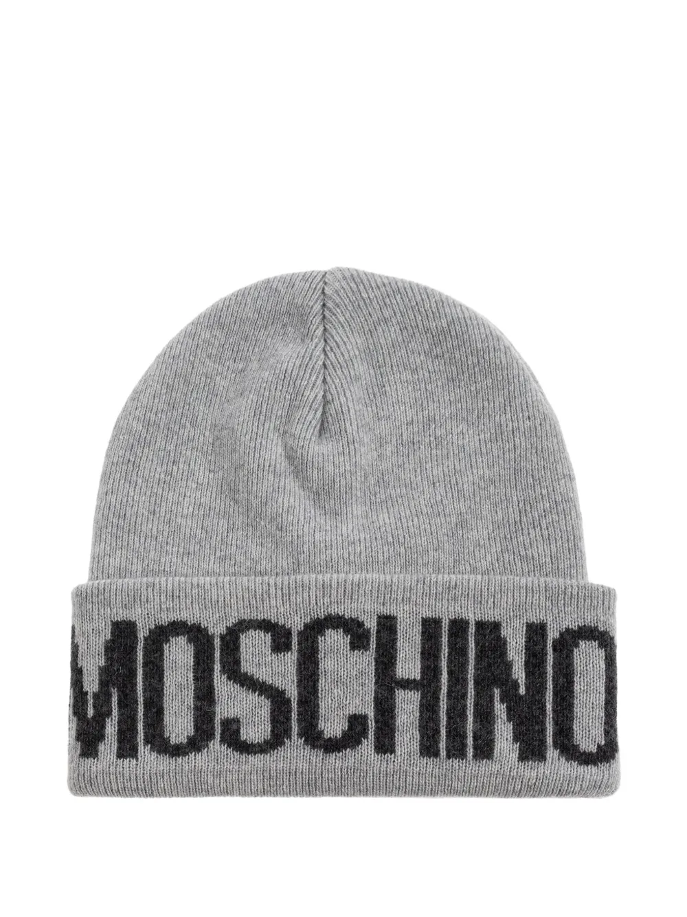 Moschino logo-detail beanie Grijs