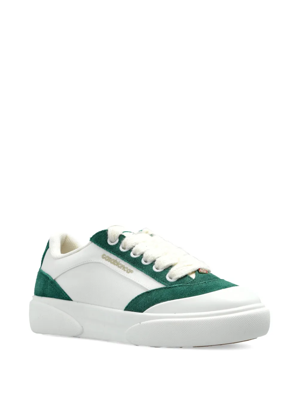 Casablanca suede leather panelled sneakers White