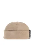 Moschino logo-patch beanie - Neutrals